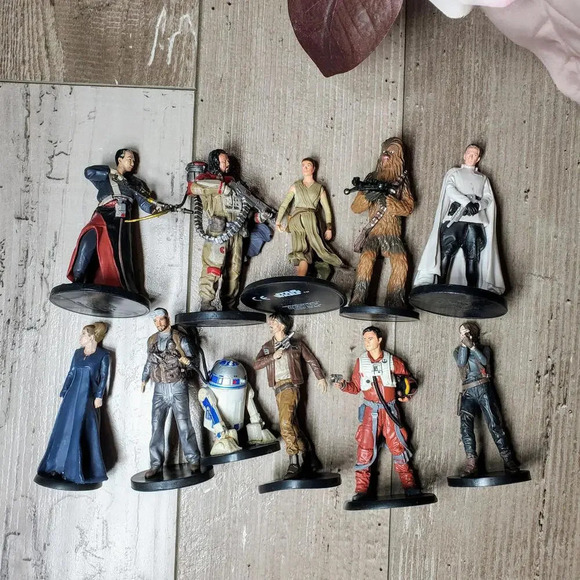 Disney Star Wars Figures Figurines Cake Topper Bundle 11 Pieces EUC - Picture 1 of 16